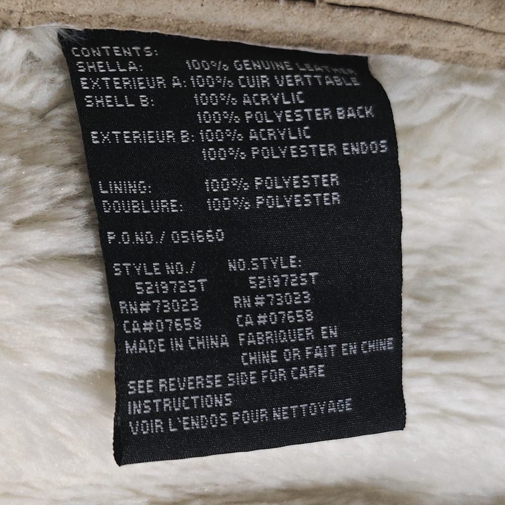 Suede winter coat - 3/4 length size medium. Vintage /Y2K - Picture 6 of 9